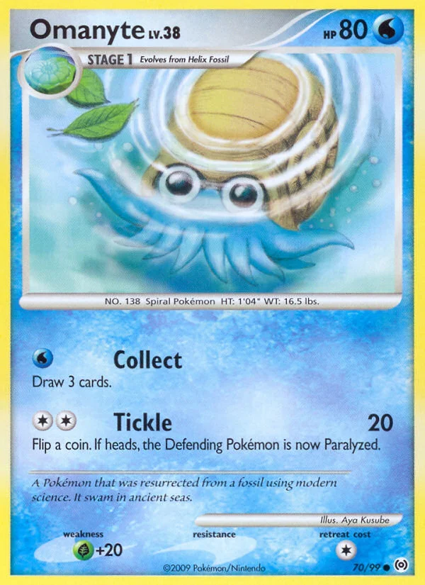 Omanyte Pokemon card