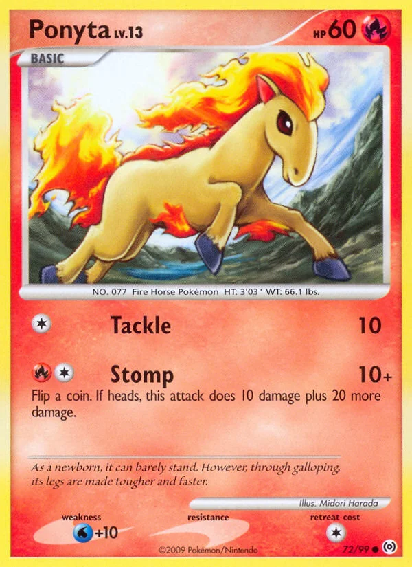 Ponyta Pokemon card