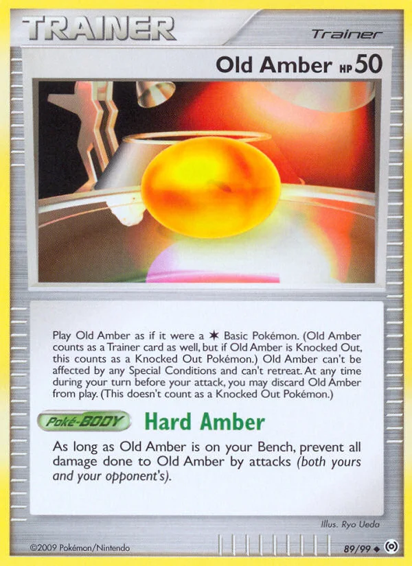 Old Amber Pokemon card