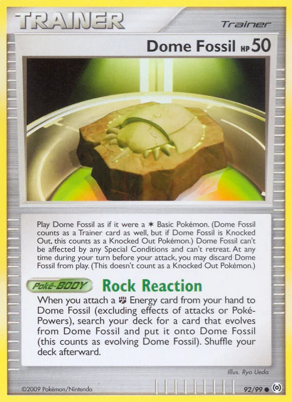 Dome Fossil Pokemon card