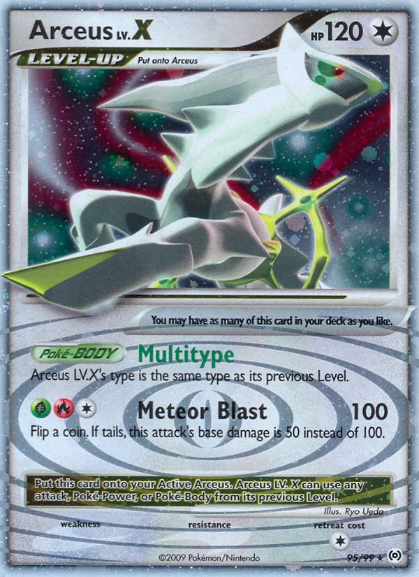 Arceus LV.X Pokemon card