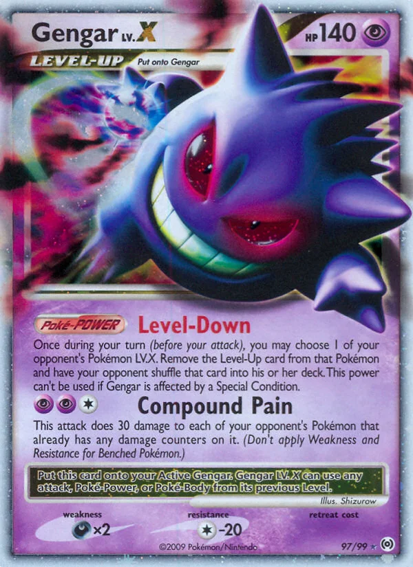 Gengar LV.X Pokemon card