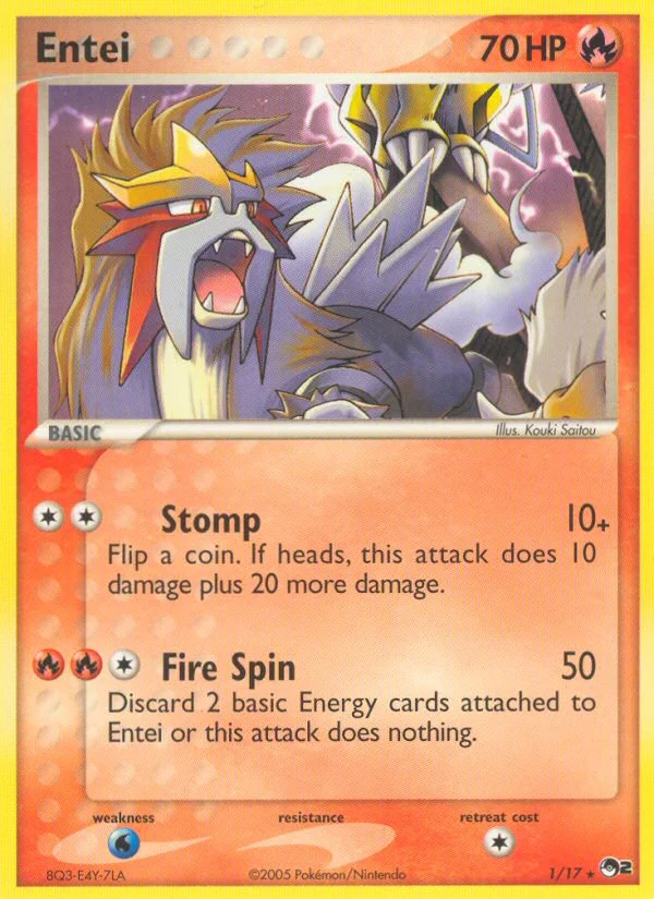 Entei Pokemon card