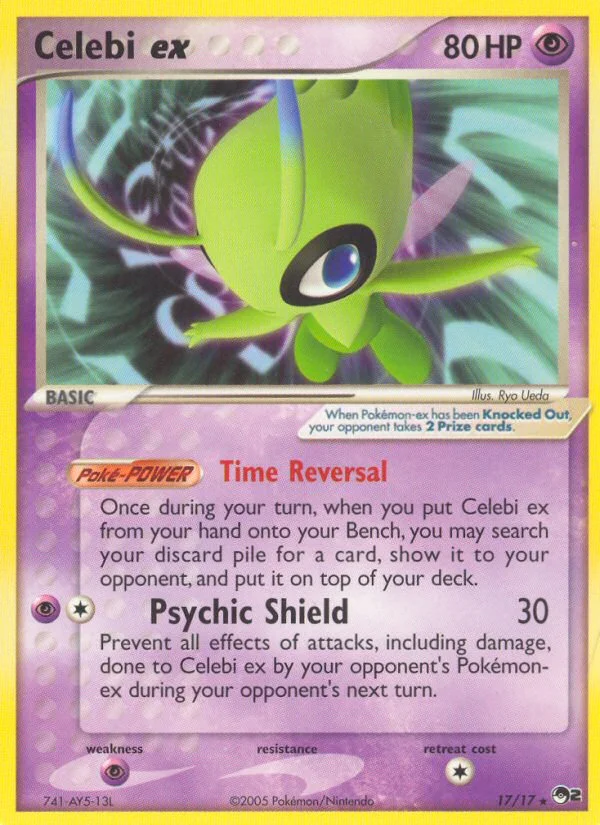 Celebi ex Pokemon card