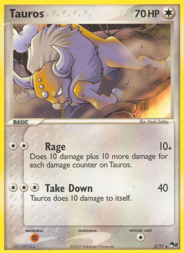 Tauros Pokemon card