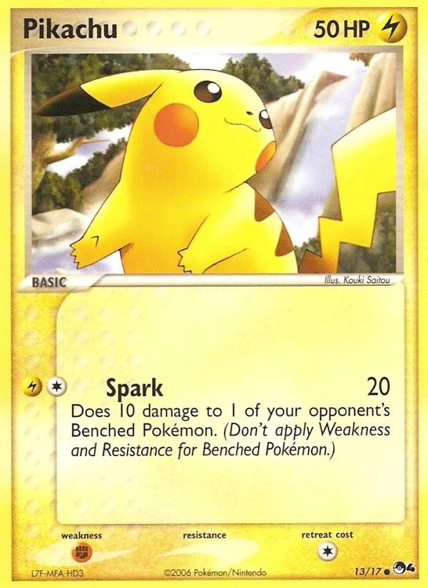 Pikachu Pokemon card