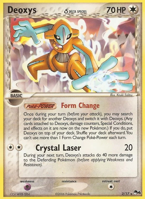 Deoxys δ Pokemon card