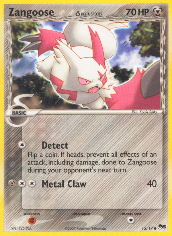 Zangoose δ Pokemon card