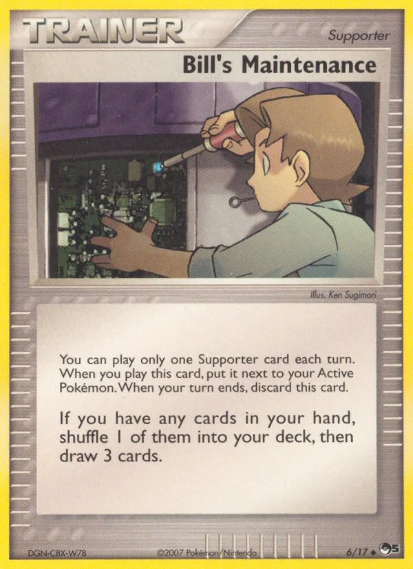Bill's Maintenance Pokemon card