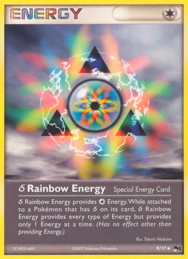 δ Rainbow Energy Pokemon card