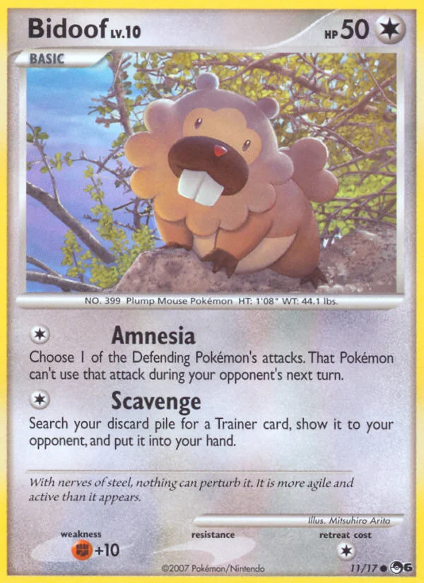 Bidoof Pokemon card
