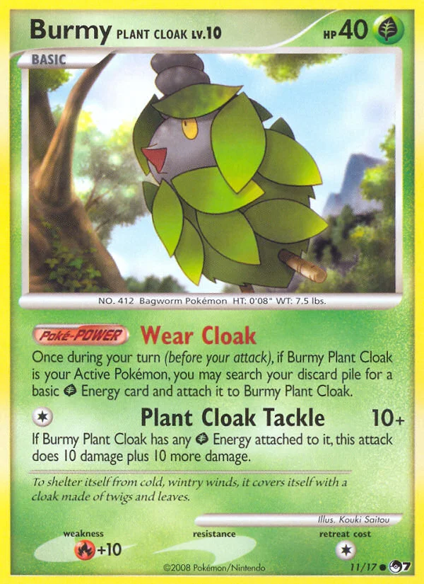 Burmy Plant Cloak Pokemon card