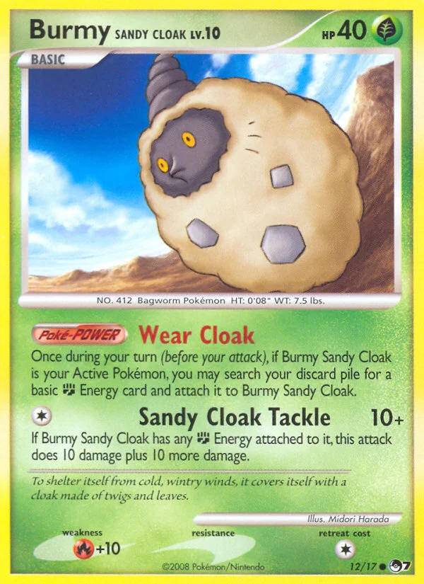 Burmy Sandy Cloak Pokemon card