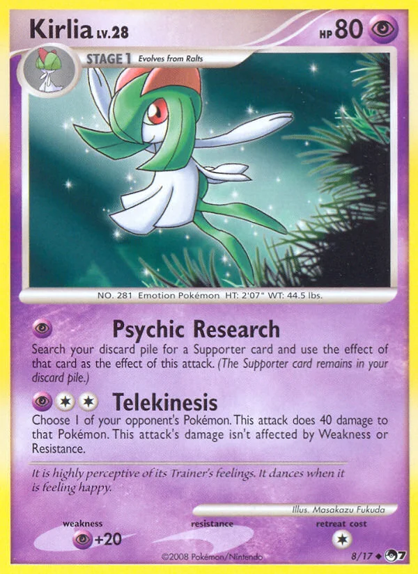 Kirlia Pokemon card