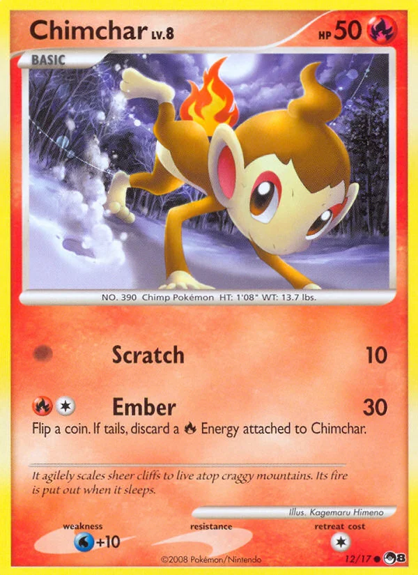 Chimchar Pokemon card