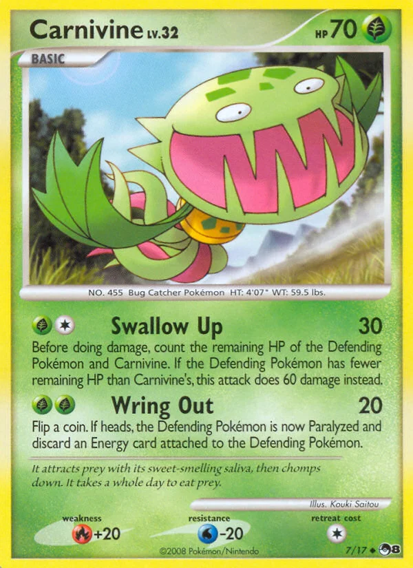 Carnivine Pokemon card