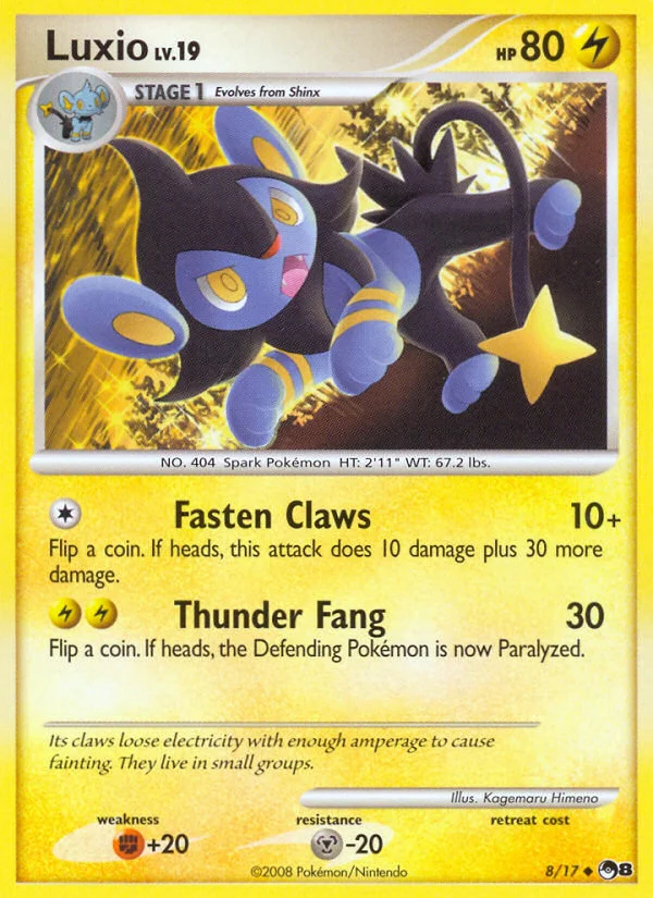 Luxio Pokemon card