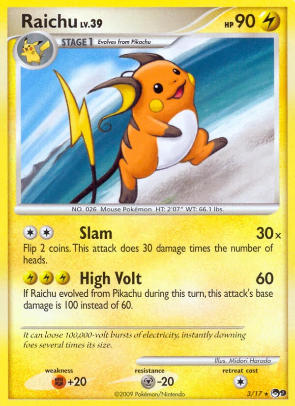 Raichu Pokemon card