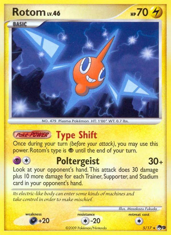 Rotom Pokemon card