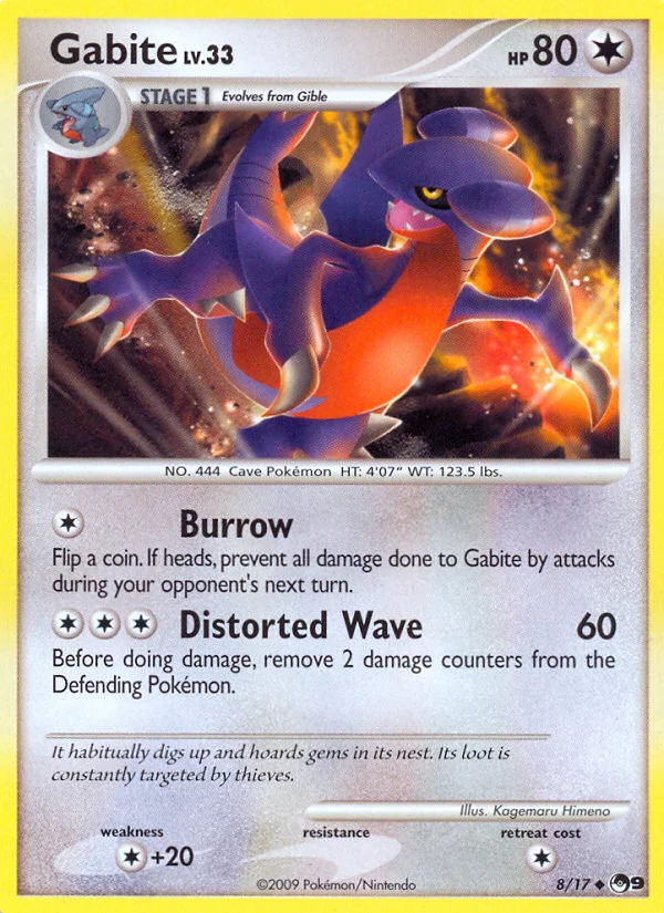 Gabite Pokemon card