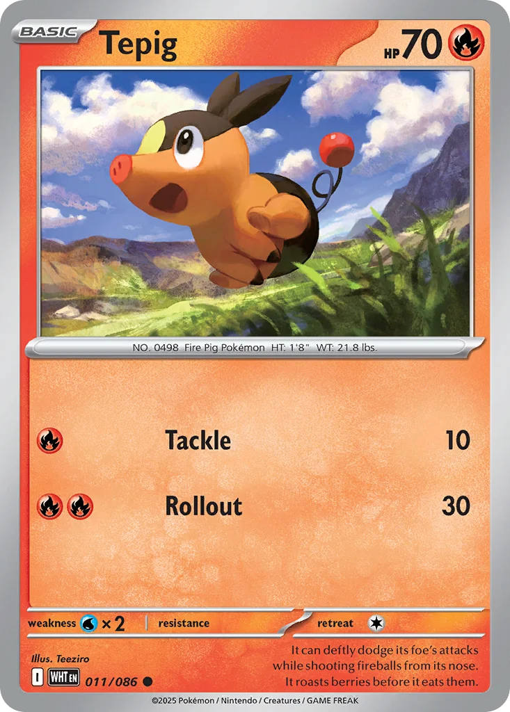 Tepig Pokemon card