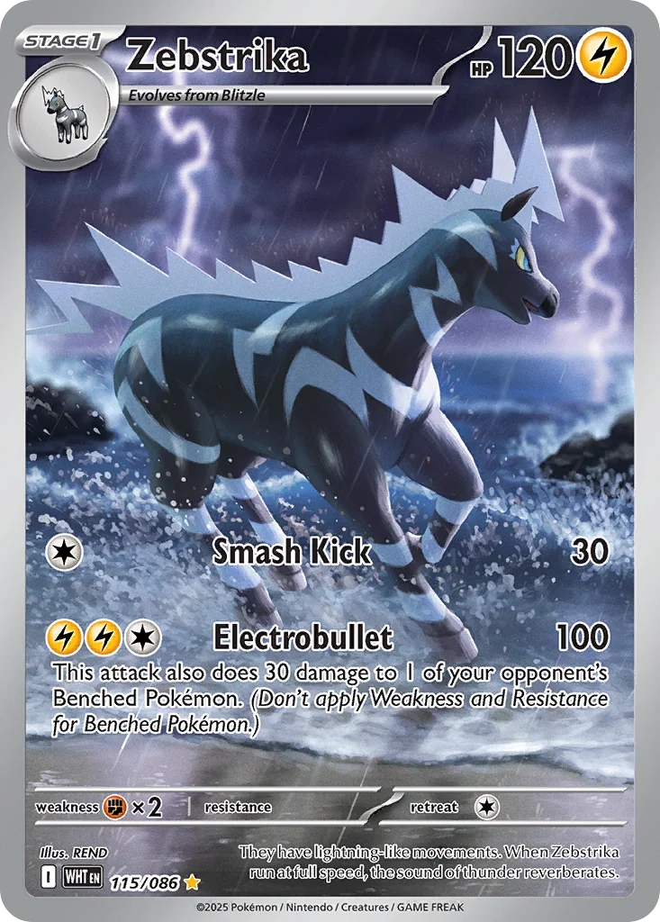 Zebstrika Pokemon card