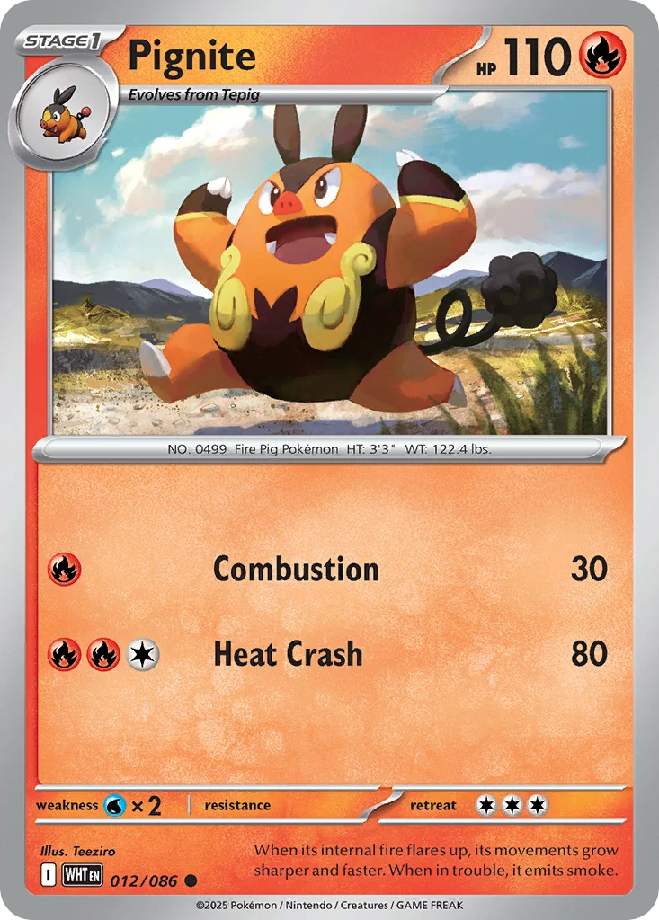 Pignite Pokemon card