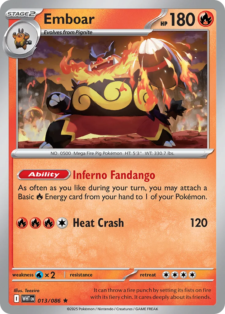 Emboar Pokemon card