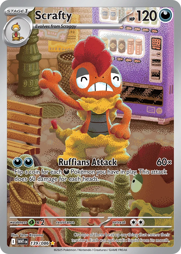 Scrafty Pokemon card