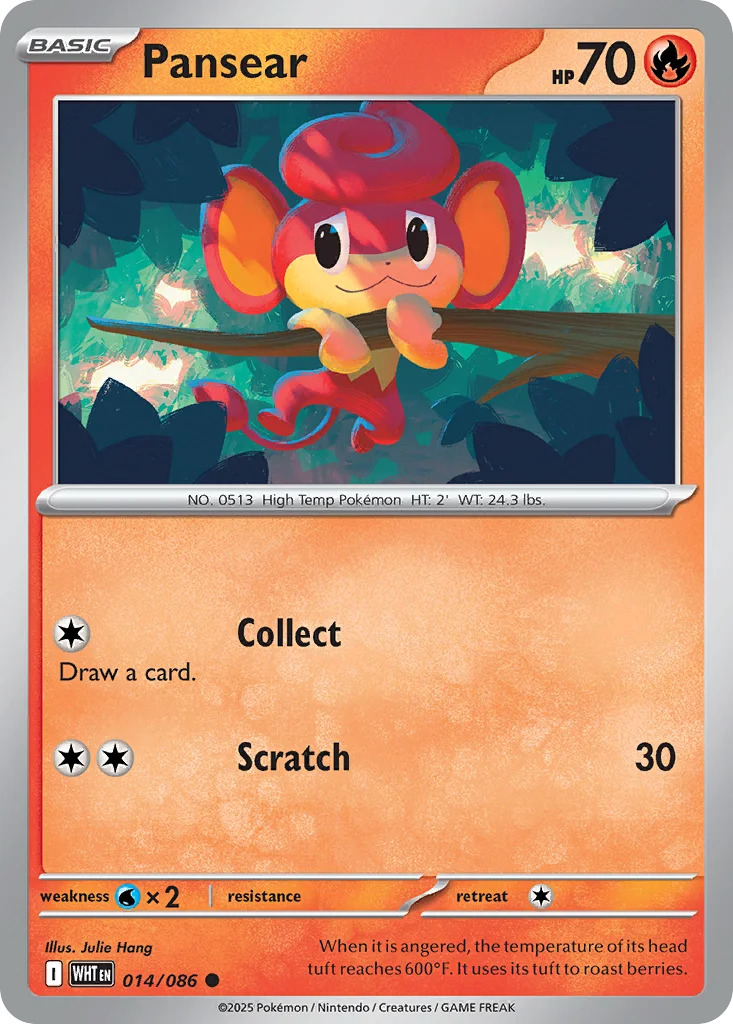 Pansear Pokemon card
