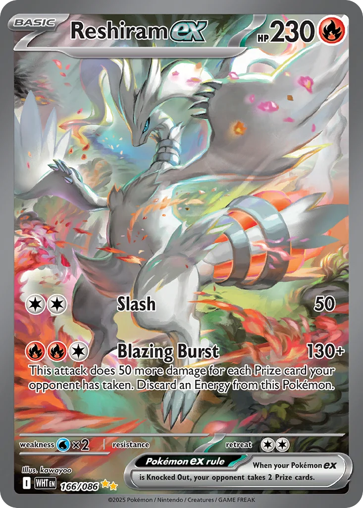 Reshiram ex Pokemon card