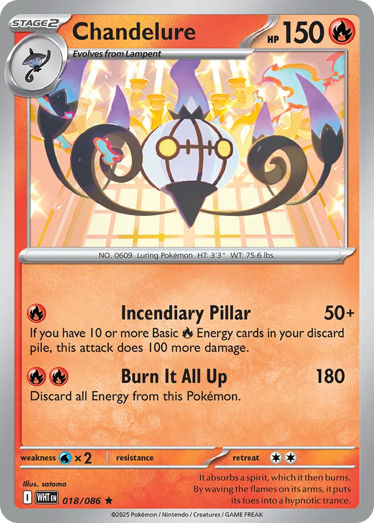 Chandelure Pokemon card