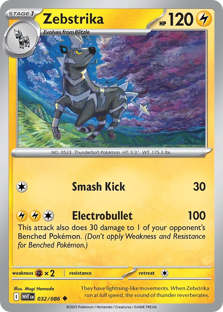 Zebstrika Pokemon card