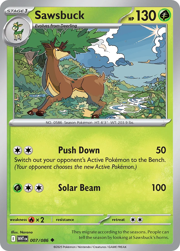 Sawsbuck Pokemon card
