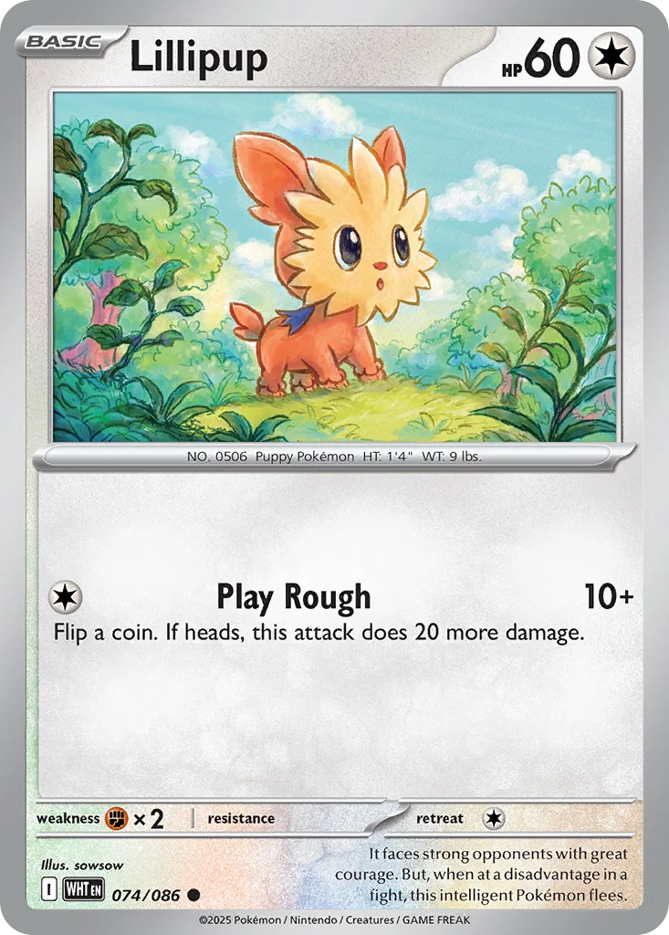 Lillipup Pokemon card