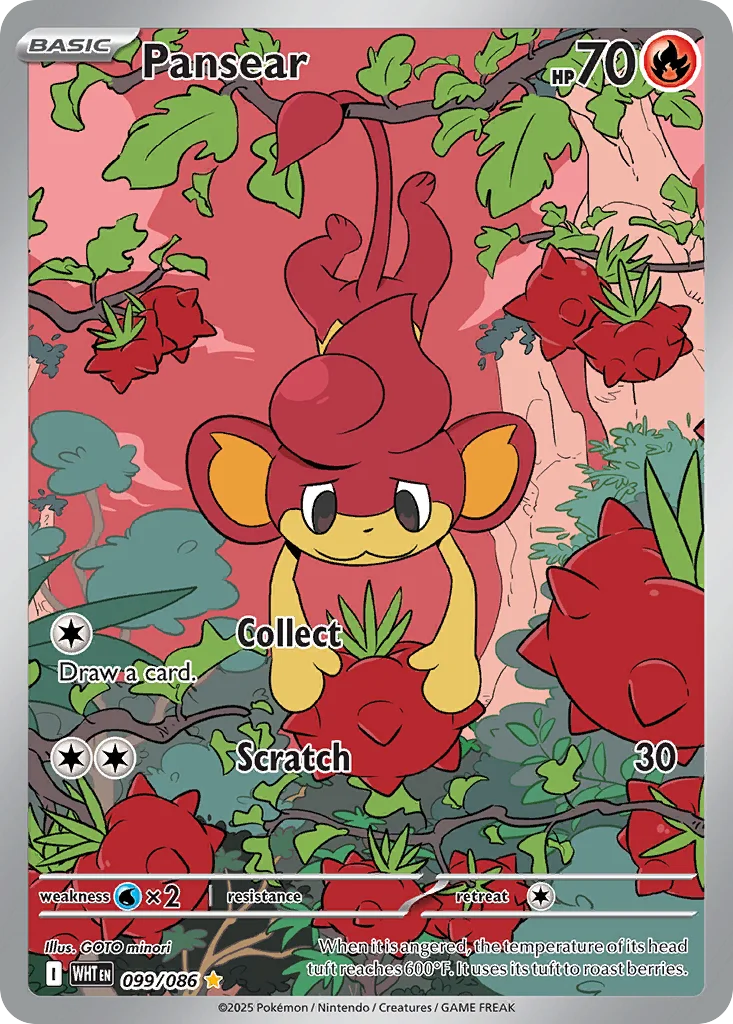 Pansear Pokemon card