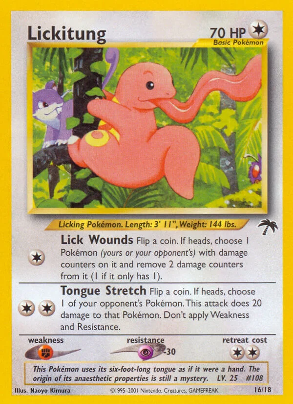 Lickitung Pokemon card