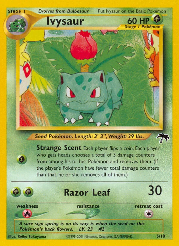 Ivysaur Pokemon card