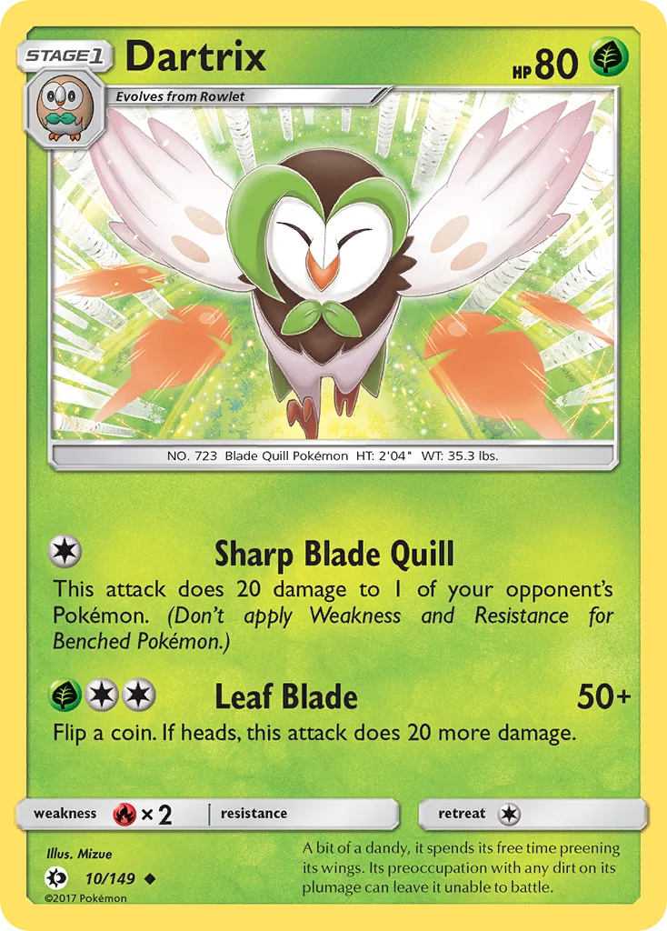 Dartrix Pokemon card