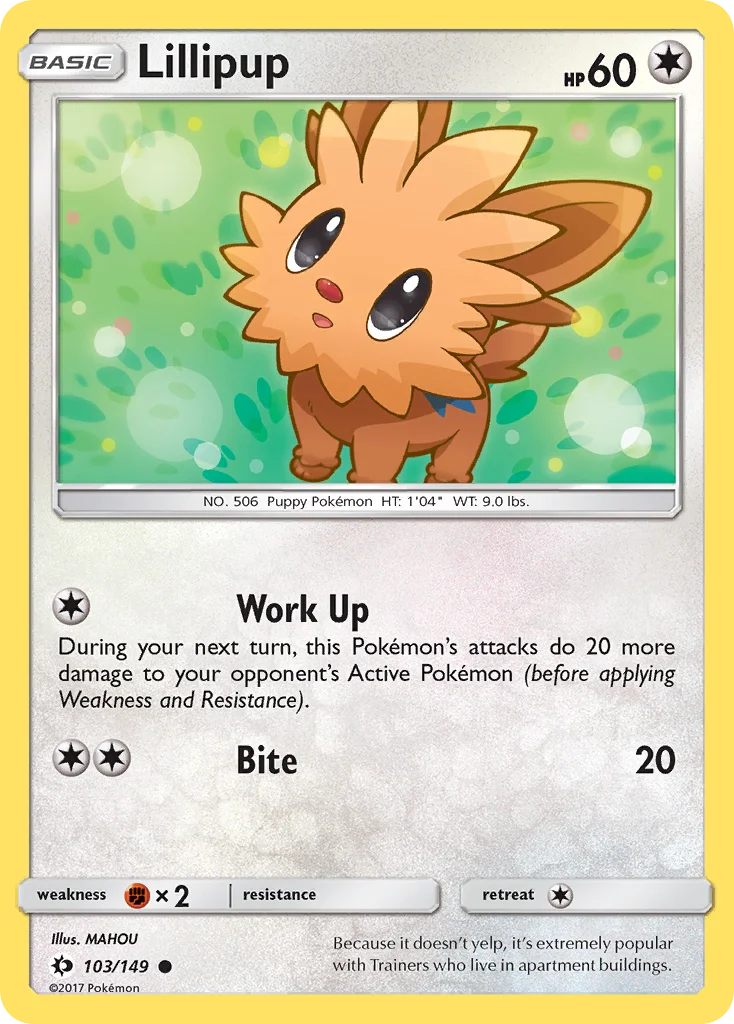 Lillipup Pokemon card
