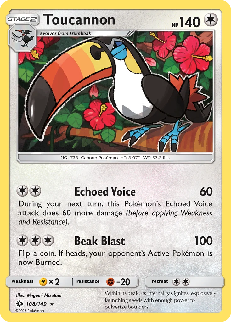 Toucannon Pokemon card