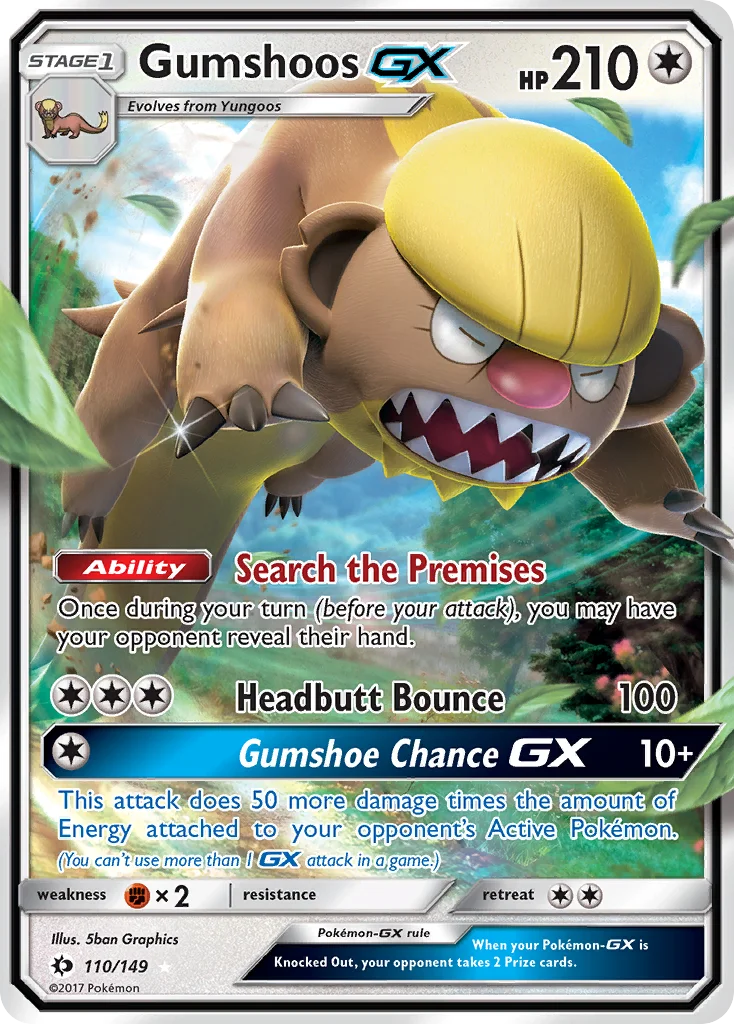 Gumshoos-GX Pokemon card