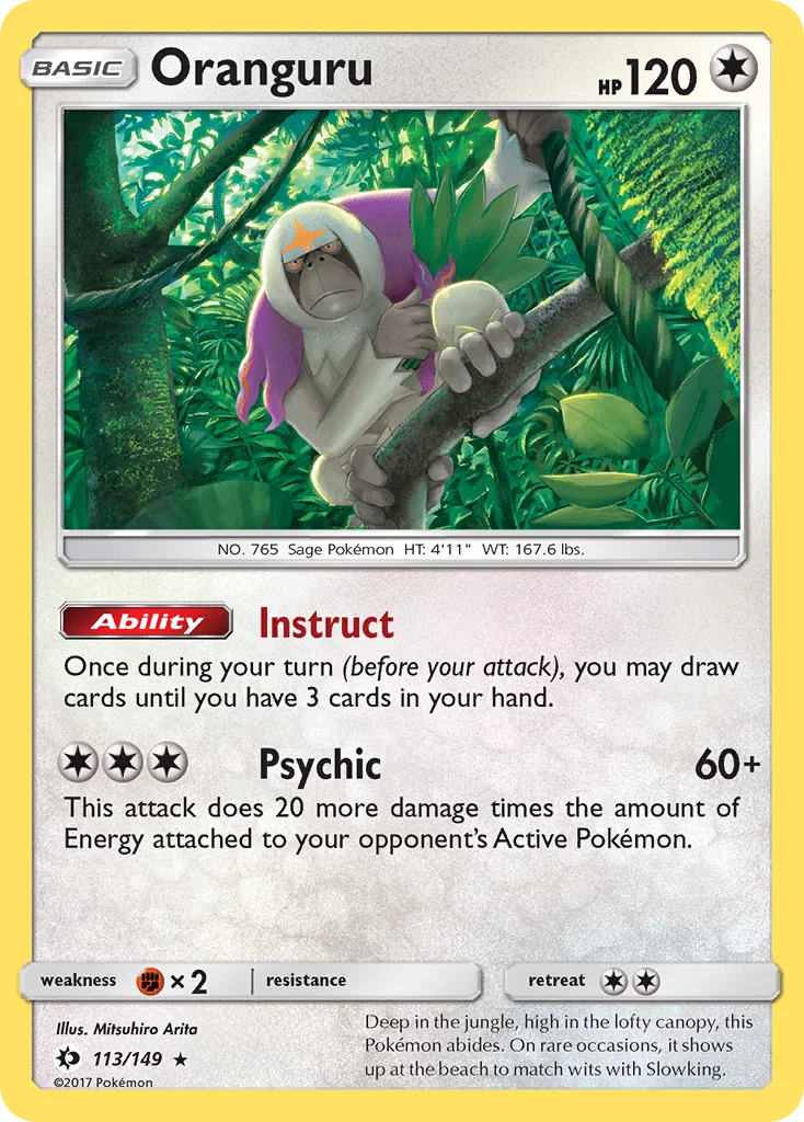 Oranguru Pokemon card