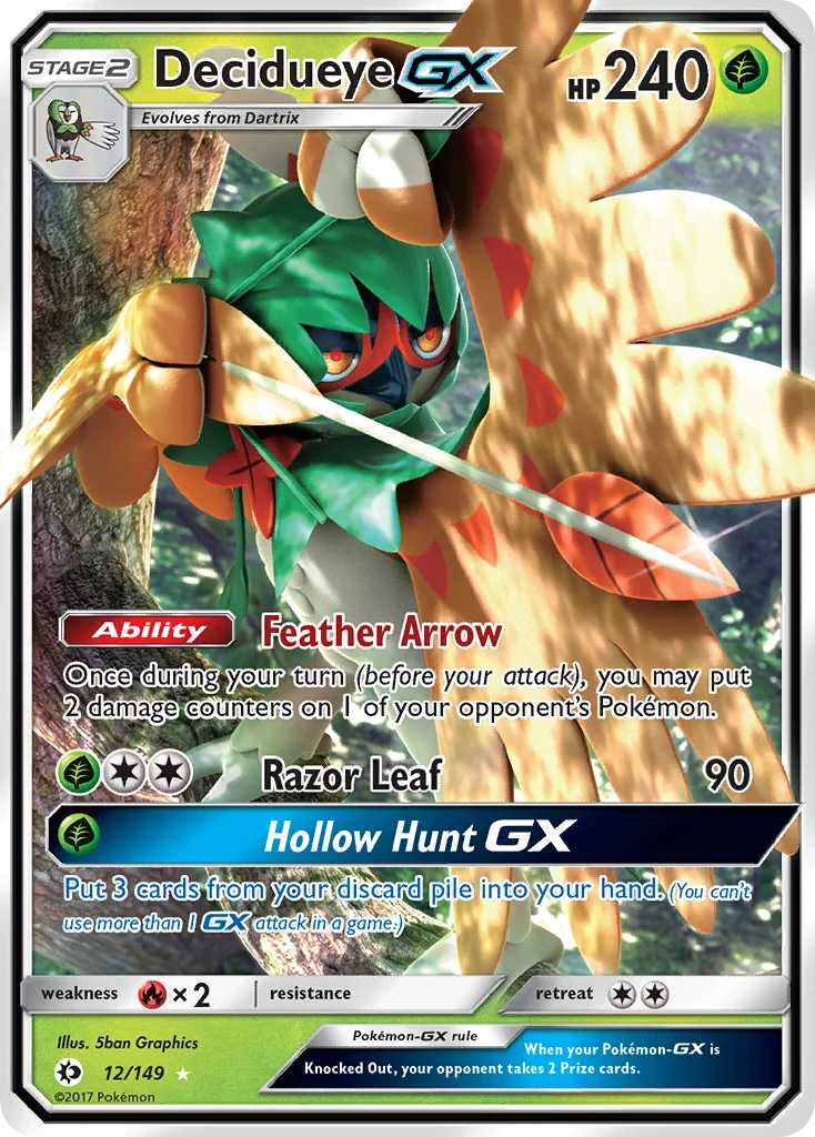 Decidueye-GX Pokemon card