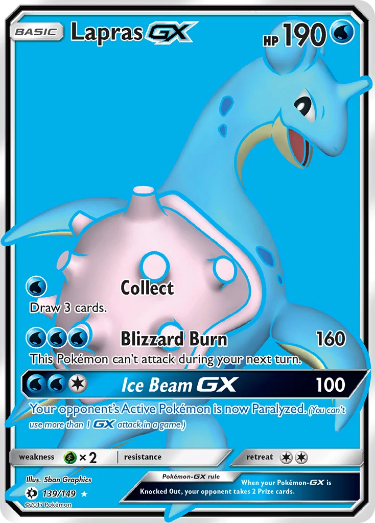 Lapras-GX Pokemon card