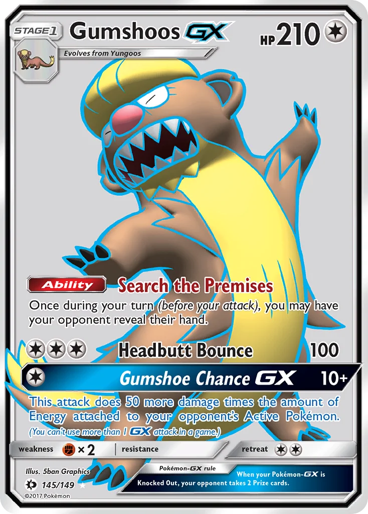 Gumshoos-GX Pokemon card