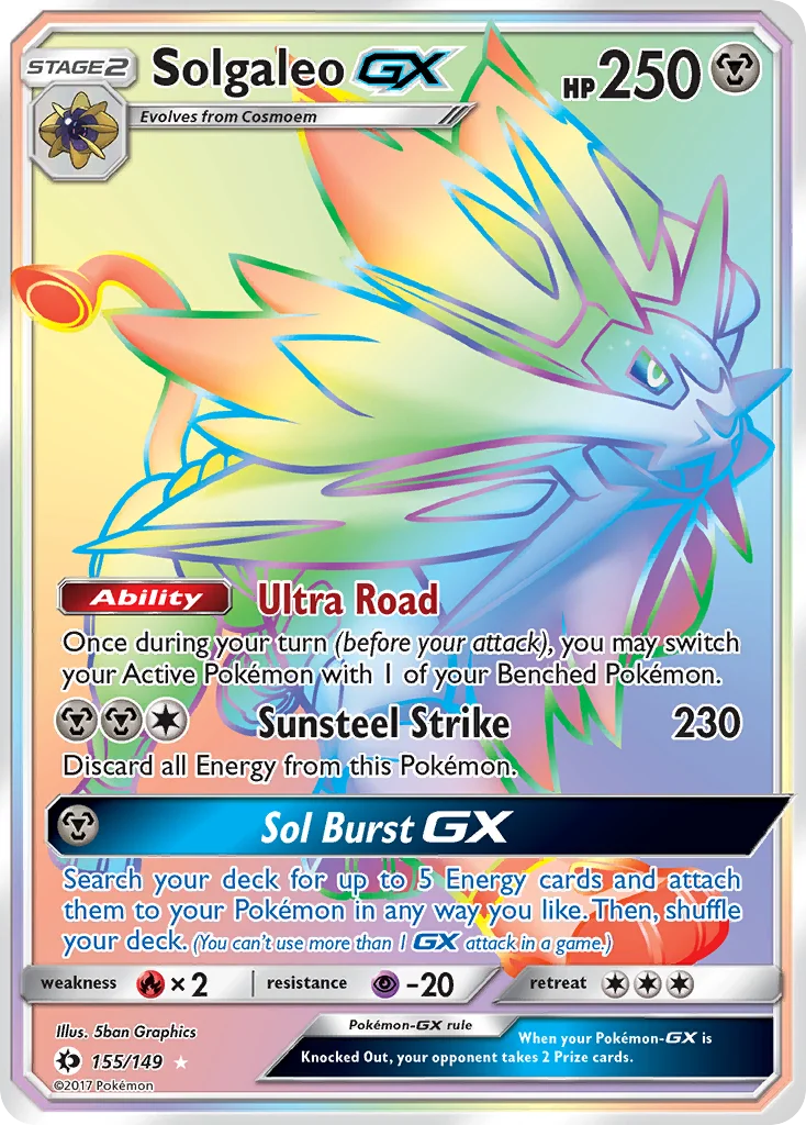 Solgaleo-GX Pokemon card