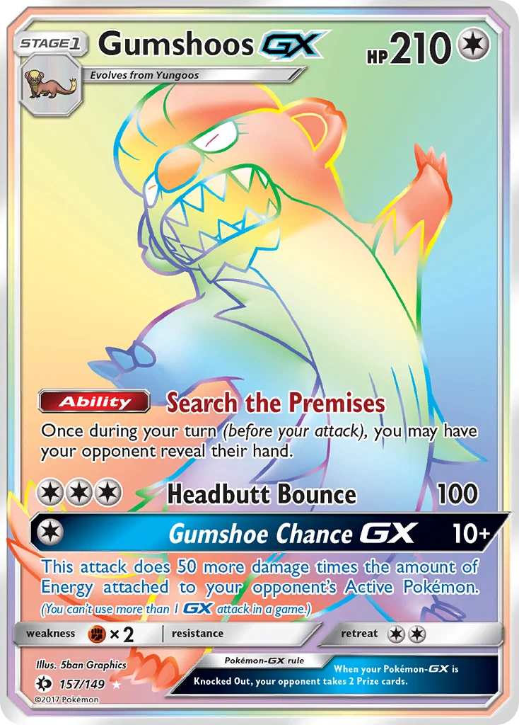 Gumshoos-GX Pokemon card