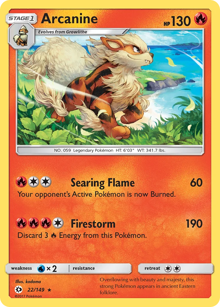 Arcanine Pokemon card