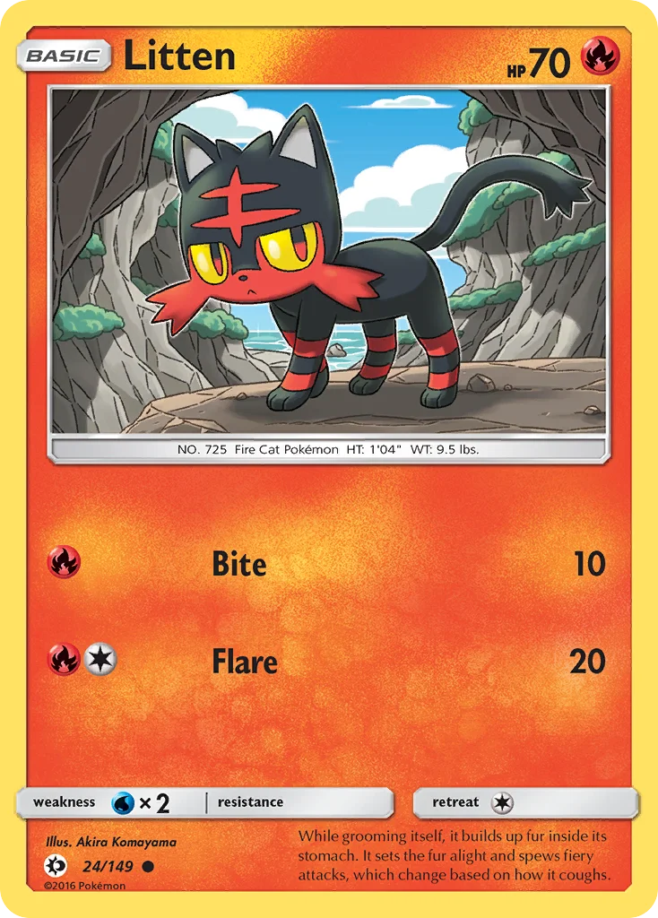 Litten Pokemon card